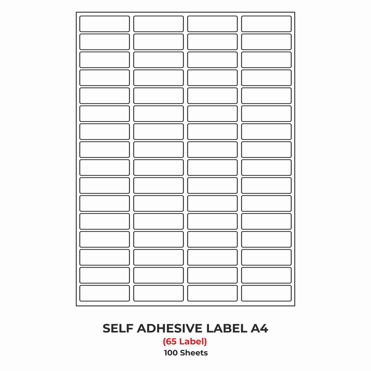 A4 (ST65) Address Label (38mm x 21mm x 65) (Self Adhesive Label for Inkjet/Copier/Laser Printer)