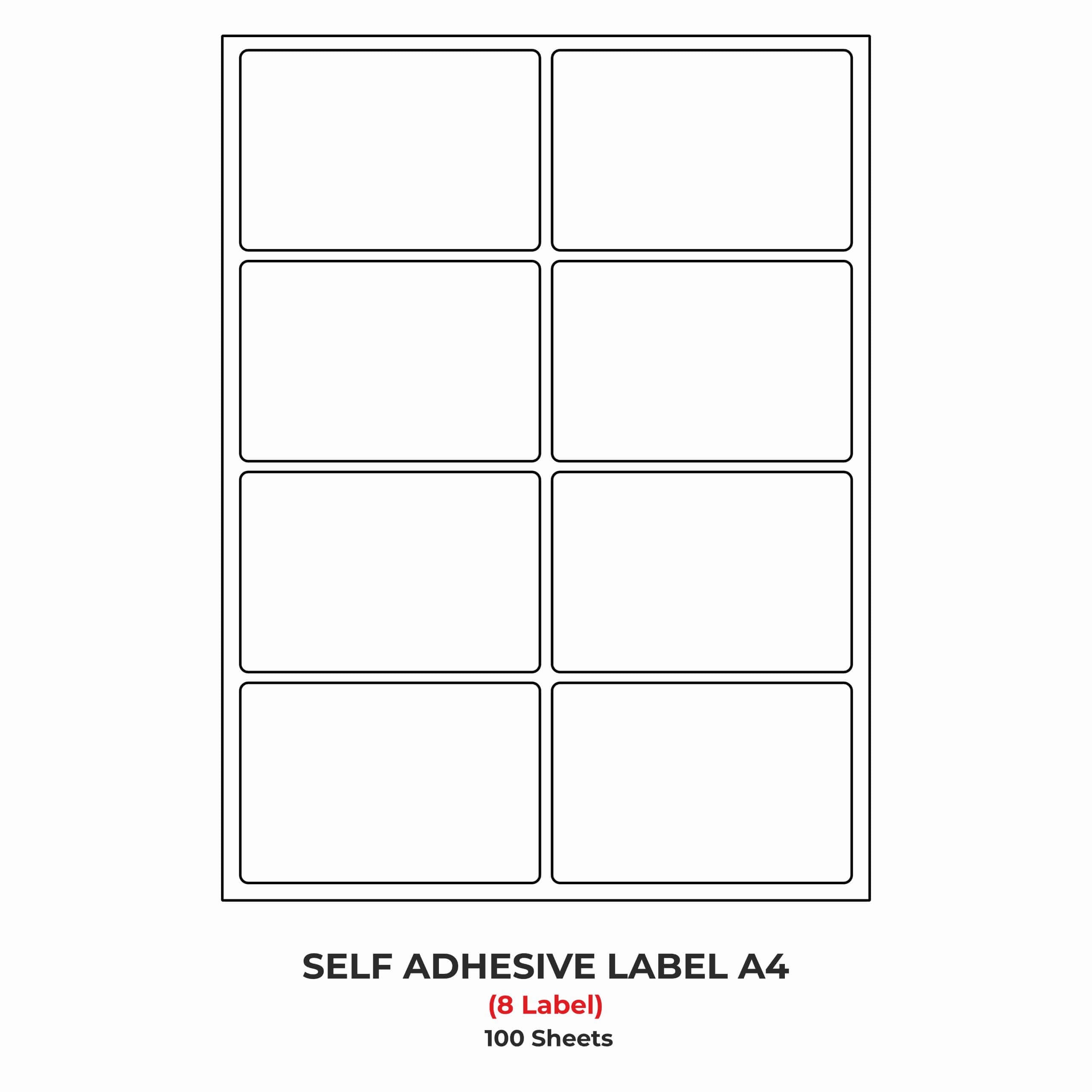 A4 (ST 8) Packaging Label (99.10mm x 67.70mm x 8) (Self Adhesive Label ...