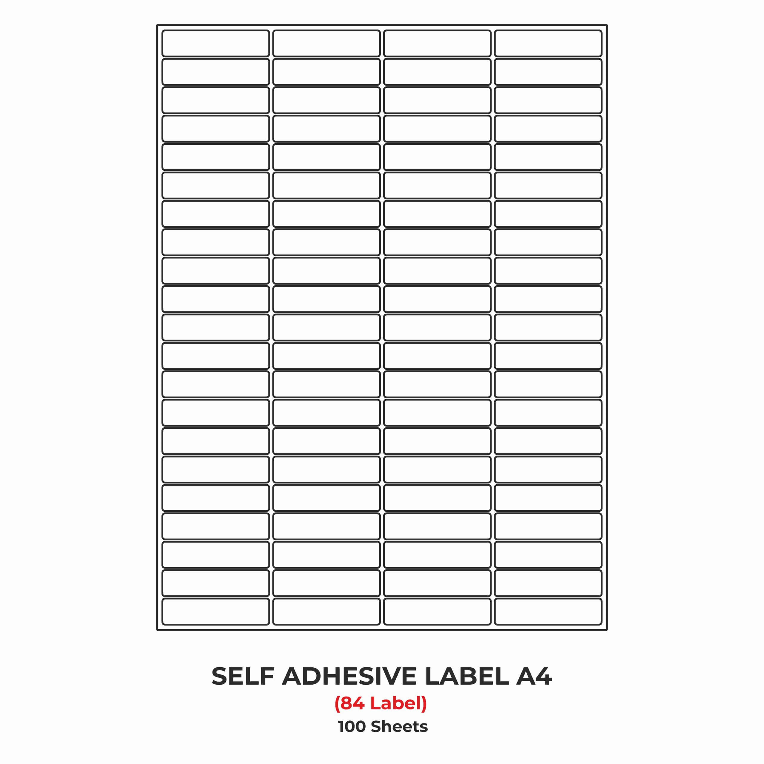 A4 (ST84) Address Label (9mm x 71mm x 84) (Self Adhesive Label for Inkjet/Copier/Laser Printer)