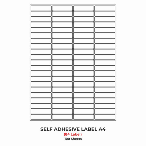 A4 (ST84) Address Label (9mm x 71mm x 84) (Self Adhesive Label for Inkjet/Copier/Laser Printer)