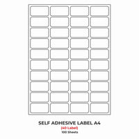A4 (ST 40) Address Label (52.25mm x 29.84mm x 40) (Self Adhesive Label for Inkjet/Paper/Laser Printer)