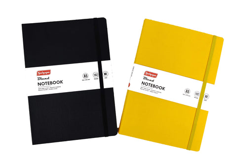 Blend Notebook – A5 Semi Flexi Cover Buckram Material Round Corner with Elastic Band 200 Page.