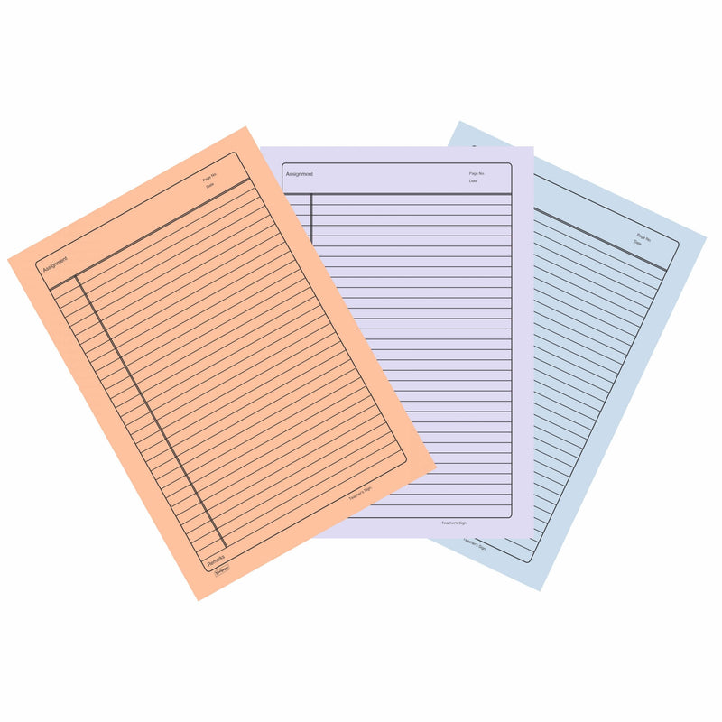 Coloured Paper (Ruled-Thick) - Pack of 20 Color Sheets in A4 size (Suitable for Drawing & Sketching) 150 GSM