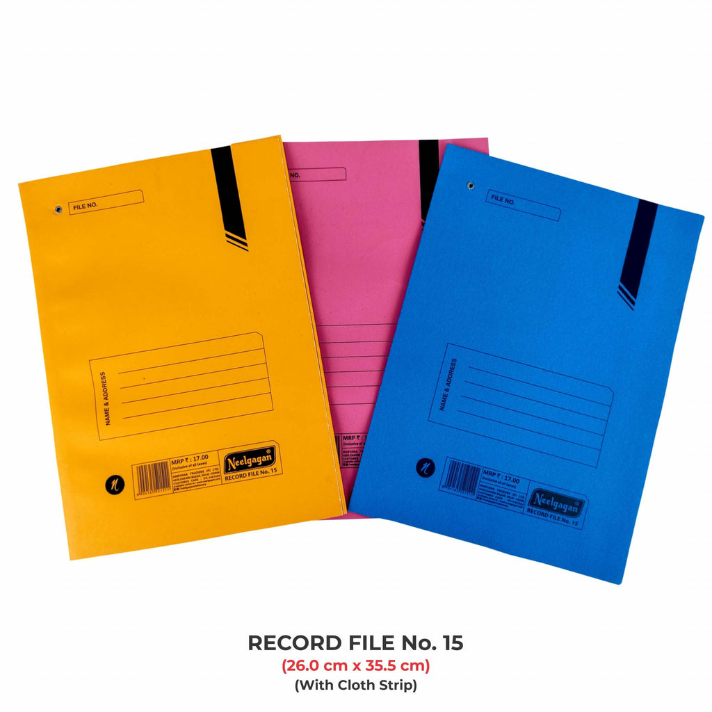 Record Paper File Record file ( Tag File ) - Thin (Plain & Binding Cloth Strip) – Neelgagan