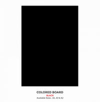 Black Paper (Plain - Thick) - Pack of 20 Loose Sheets - Sizes A4, A3 & A2