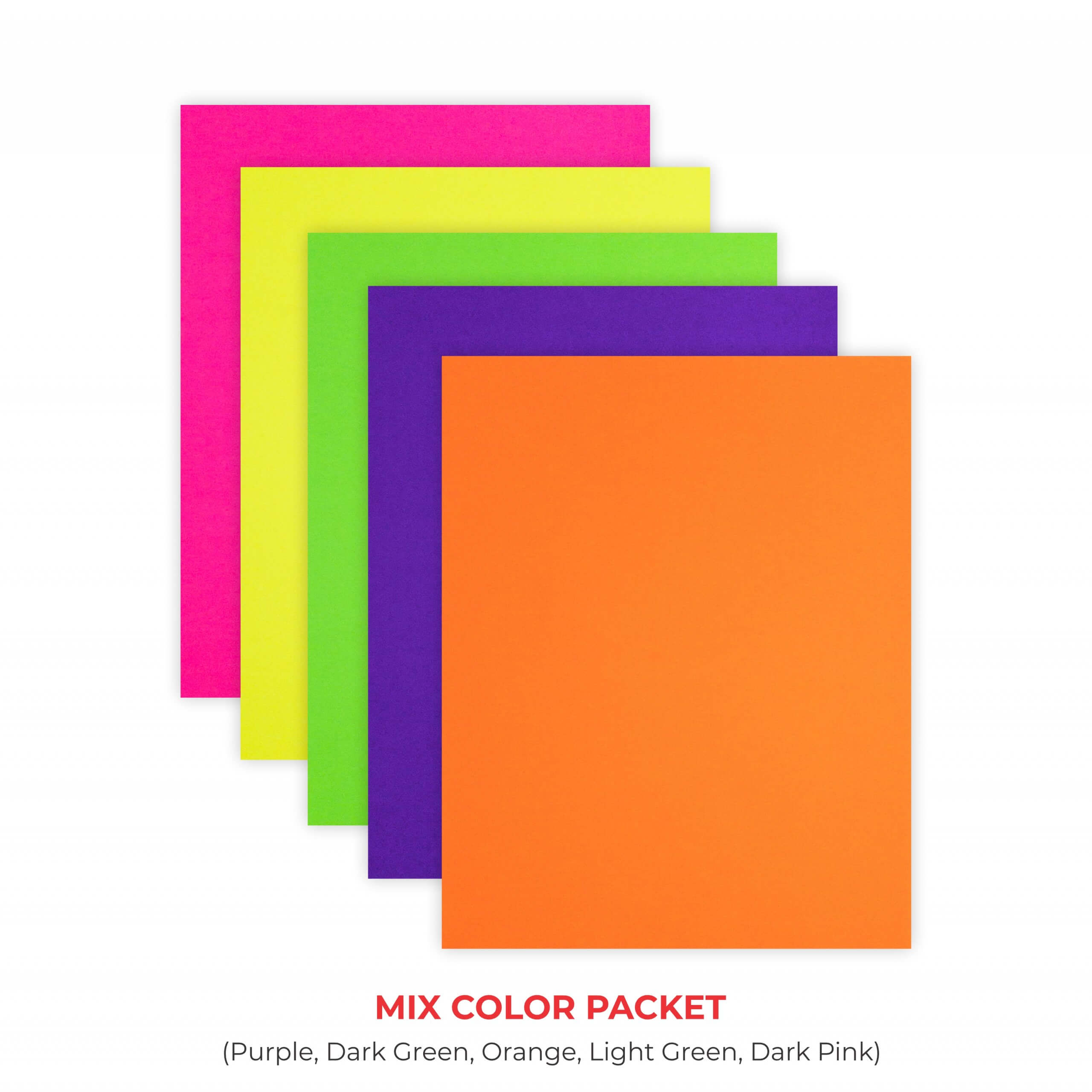 Origami Paper (6x6 Inch) 70 GSM - 20 Sheets Mix Color (One Side Fluorescent)