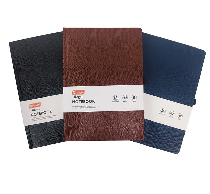 Regal Notebook – A5 Hard Cover Round Corner (14.8 cm x 21.0 cm) 192 Page
